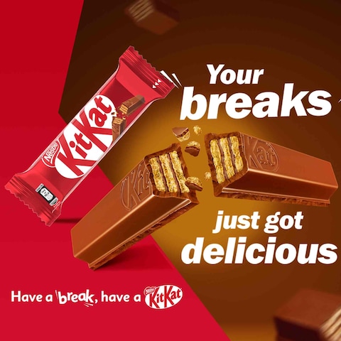 Nestle KitKat 2 Finger Milk Chocolate Wafer Bar 17.7g Pack of 12