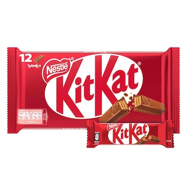 Nestle KitKat 2 Finger Milk Chocolate Wafer Bar, 17.7g Pack of 12