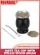 Mate Tea Cup Set,Includes Bombilla Straw Spoon And Cleaning Brush,Stainless Steel Double Walled Mate Cup and Bombilla Set,Easy Wash Yerba Mate Container For Yerba Mate Loose Leaf Drinking