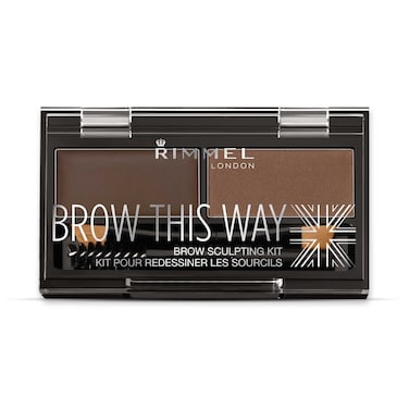 Rimmel London Brow This Way Eyebrow Sculpting Kit, Dark Brown