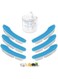 Aputue Pet Water Fountain Filters, Dog Dispenser, 6 Pack Replacement Upgrade Cat Fountain Filter Arc-Shaped Safe Washable Animal Water Fountain Filters with 4 Filtration System
