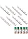 TERRIFI Wall Mounted Spice Rack Organizer,Clear Acrylic Spice Shelf Storage Holder, 8 Strips Spice Racks Hold 40 Plastic Heavy Jars Bottles for Cabinet Door