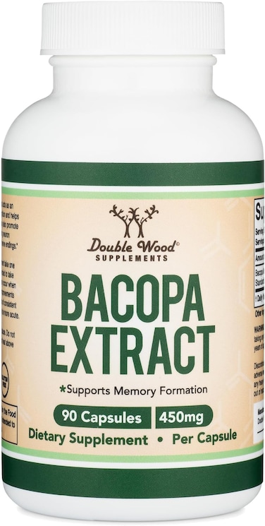 Double Wood Supplements Bacopa Extract, 90 X 450 Mg Capsules