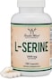 Double Wood Supplements L-Serine Capsules (Third Party Tested), 2,000mg Servings Used In Clinical Study, 180 Count, 500mg per Capsule (Amino Acid for Serotonin Production and Brain Support)