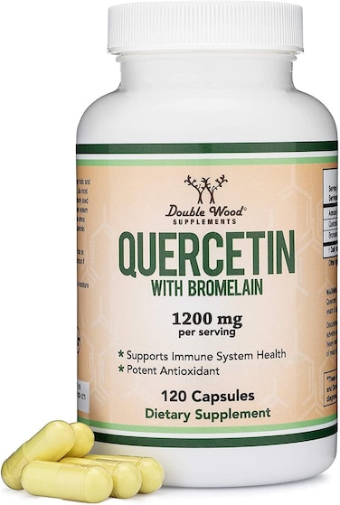Double Wood Supplements Quercetin 1000mg with Bromelain 200mg, 120 Capsules, 2 Month Supply (Powerful AMPK Metabolic Activator) Comprehensive Immune System Support