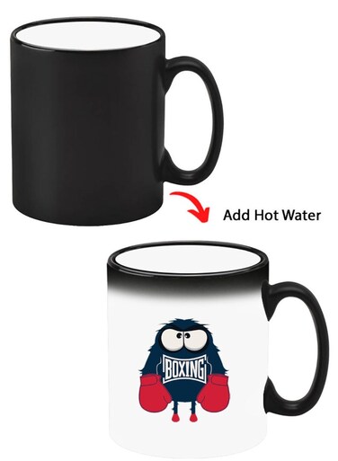Color Changing Heat Sensitive Ceramic Mug, Image Revealed When HOT Liquid is Added! Boxing