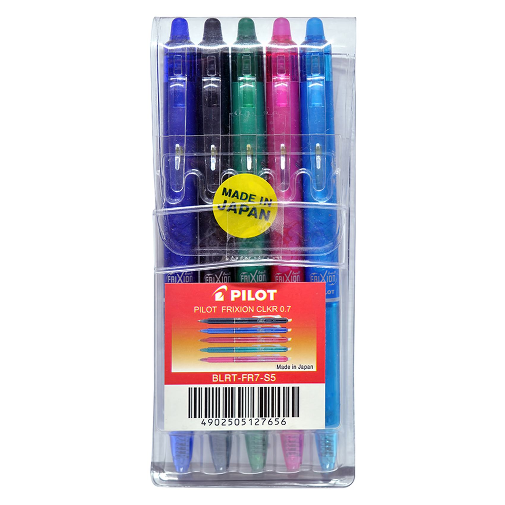 Pilot Frixion Clicker Colour Ball Pen 0.7mm 5 PCS