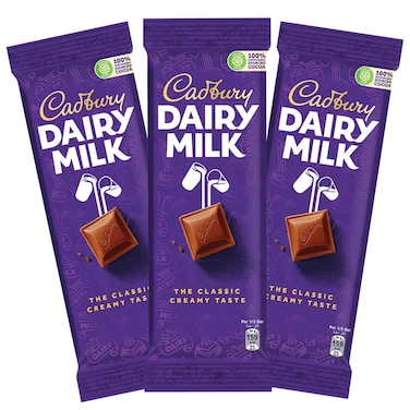 Cadbury Dairy Milk Chocolate 90g Pack of  3