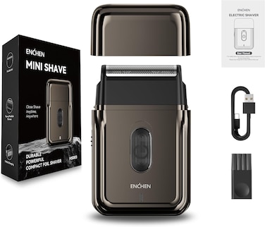 ENCHEN Compact Foil Shaver for Men, Rechargeable Cordless Electric Shaver with Pop Up Precision Trimmer, Portable Mini Beard Shaver, Close &amp; Clean Shave, Quiet Motor, Travel Grooming Device