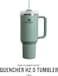 Stanley Quencher H2.0 FlowState Tumbler 1.2L - Cold for 11 Hours - Iced for 48 Hours - Cup with Straw, Handle and Lid - Dishwasher Safe - Travel Mug for Cold or Hot Drinks - Shale