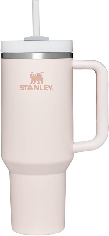 Stanley Quencher H2.0 FlowState Tumbler 1.2L - Cold For 11 Hours - Iced For 48 Hours - Water Bottle with Straw, Handle and Lid - Dishwasher Safe - Travel Mug For Cold or Hot Drinks - Rose Quartz