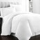 Pure Combed Cotton Double Duvet Cover 200x200 cm White, 400 Thread Count Cool Breathable 100% Long Staple Cotton Sateen Weave Quilt Cover &amp; 2 Pillowcases (White Bedding Set)