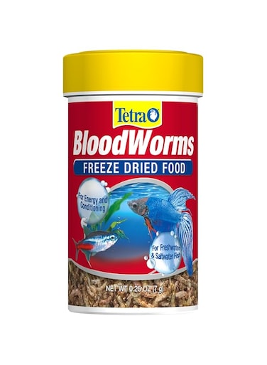 Tetra&reg; BloodWorms 0.25 Oz, Freeze-Dried Food for Freshwater and Saltwater Fish