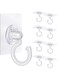 Adhesive Ceiling Hooks, 9 Pcs Wall Heavy Duty Hooks, White Plastic Heavy Duty Adhesive Ceiling Hooks for Kitchen Bathroom Office Window Ceiling Wall