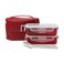 LocknLock 5-pcs Insulated Lunch Bag Set &ndash; Red, Airtight, BPA-Free Containers, and Portable