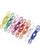 Fangehong 40 Pcs Clothes Line Clips, Utility Clothes Pegs Hanger, Windproof Clothespin, Strong Metal Laundry Hanging Clips for Washing Line, Towel, Paper Binding and Snacks Sealing, Random Color