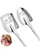 SYOSI Wedding Gifts for Her and Him Ice Cream Spoons, Stainless Steel Coffee Spoon Pack of 2 Set festival Valentines Day Wedding Gifts for Couple Lovers-2