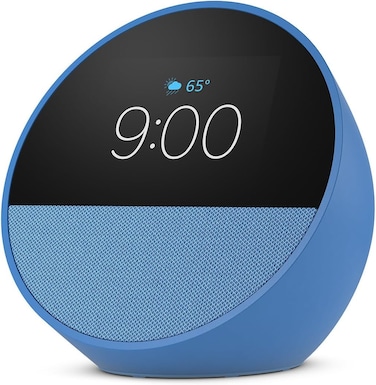 Echo Spot Smart Speaker Alarm Clock With Vibrant Sound + Alexa(Latest version for 2026) BLUE
