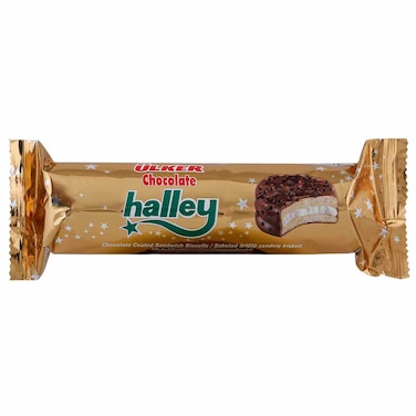 &Uuml;lker Halley Chocolate Coated Marshmallow Sandwich Biscuit, 77g
