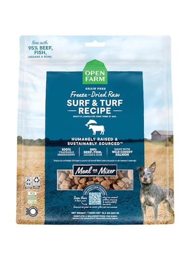 Open Farm Freeze Dried Raw Surf &amp; Turf Recipe Dry Dog Food - 99G