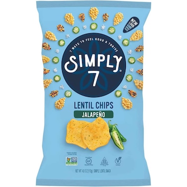 Simply 7 Jalapeno Lentil Chips, 113g
