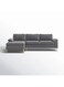 Sulsha Furniture Sophisticated Lian Velvet Sectional &ndash; L-Shaped