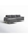 Sulsha Furniture Sophisticated Lian Velvet Sectional &ndash; L-Shaped