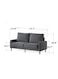 Compact Comfort: Brinnlee 57.1'' Upholstered Loveseat