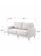 Compact Comfort: Brinnlee 57.1'' Upholstered Loveseat