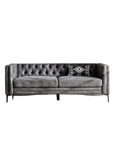 Upholstered Button-tufted Sofa with Metal Legs
