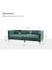 Upholstered Button-tufted Sofa with Metal Legs