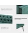 Upholstered Button-tufted Sofa with Metal Legs