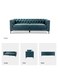Upholstered Button-tufted Sofa with Metal Legs