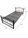 Full Heavy Duty Single Steel Bed Black 90x190Cm