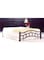 Wooden Steel King Size Bed Cherry Brown Legs -180 x 190 cm SH-King With Medical Mattress