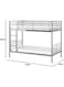 Duty Steel Bunker Bed (190x90cm) Silver Without Mattress