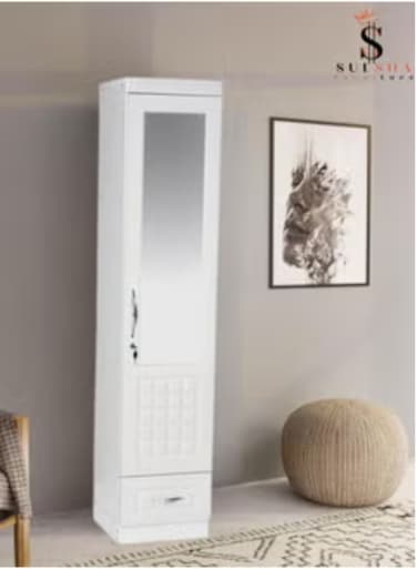 1 Door Wooden Wardrobe Cabinet Cupboard Engineered Wood Perfect Modern Stylish Heavy Duty