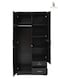 2 Door Wooden Wardrobe Cabinet Cupboard Engineered Wood Perfect Modern Stylish Heavy Duty Wenge