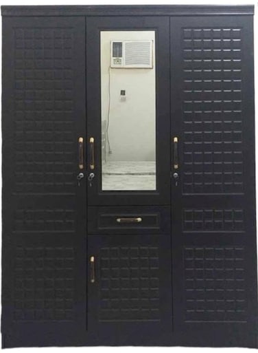 3 Door Wooden Wardrobe Cabinet Cupboard Engineered Wood Perfect Modern Stylish Heavy Duty Wenge