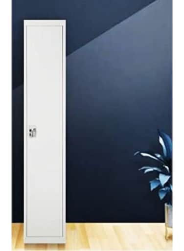 Single Door locker White 180x38x45cm