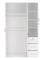 3 Door Wardrobe for Bedroom with 3 Drawers and 3 Shelves   Cupboard for Home   Bedroom Wardrobes   Engineered Wood Cupboard White, Space Saver LXWXH in 120X50X190 cm)