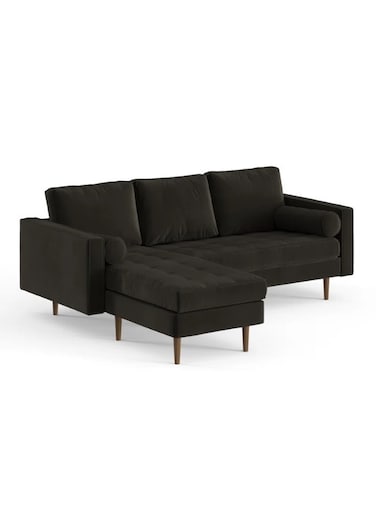 Luxurious Geo Velvet Sectional – L-Shaped