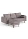 Sulsha Furniture Luxurious Geo Velvet Sectional &ndash; L-Shaped Sofa