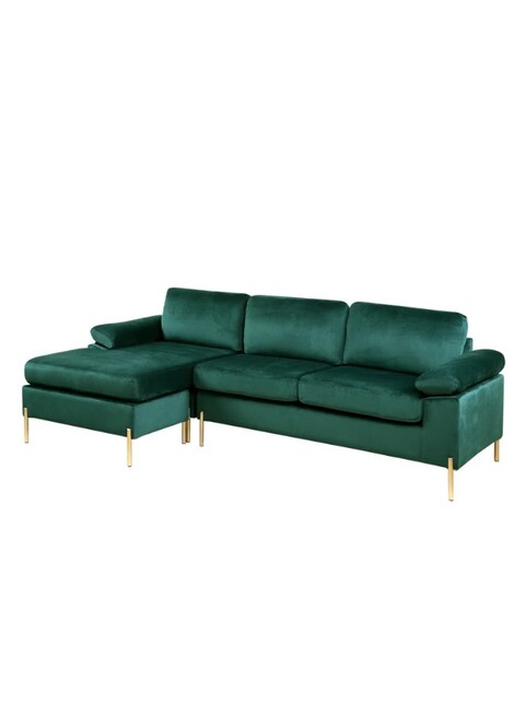 Sulsha Furniture Sophisticated Lian Velvet Sectional &ndash; L-Shaped Sofa