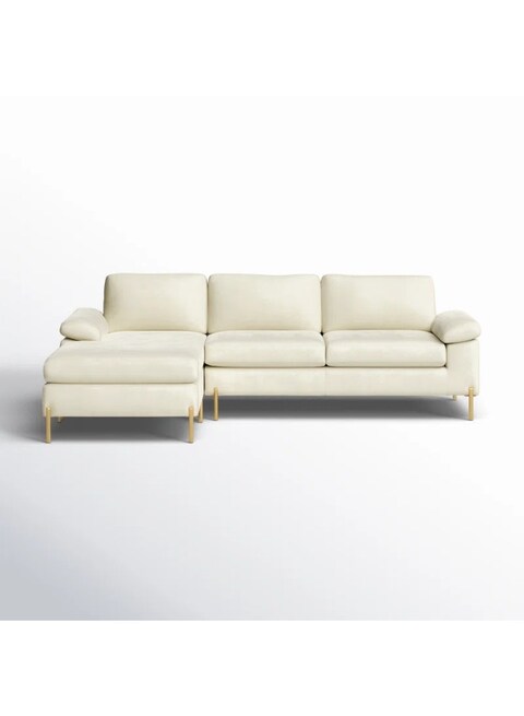 Luxurious Geo Velvet Sectional – L-Shaped