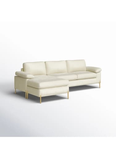 Luxurious Geo Velvet Sectional – L-Shaped