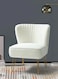 Modern Accent Velvet Chairs Comfy Upholstered Arm Chair Single Sofa With Golden Metal Frame Legs For Living Room Visitor Room