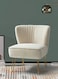 Modern Accent Velvet Chairs Comfy Upholstered Arm Chair Single Sofa With Golden Metal Frame Legs For Living Room Visitor Room