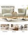 Modern Accent Velvet Chairs Comfy Upholstered Arm Chair Single Sofa With Golden Metal Frame Legs For Living Room Visitor Room