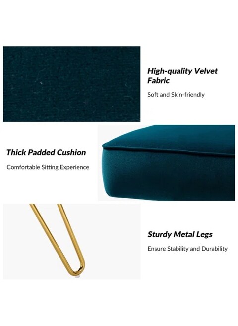 Modern Accent Velvet Chairs Comfy Upholstered Arm Chair Single Sofa With Golden Metal Frame Legs For Living Room Visitor Room